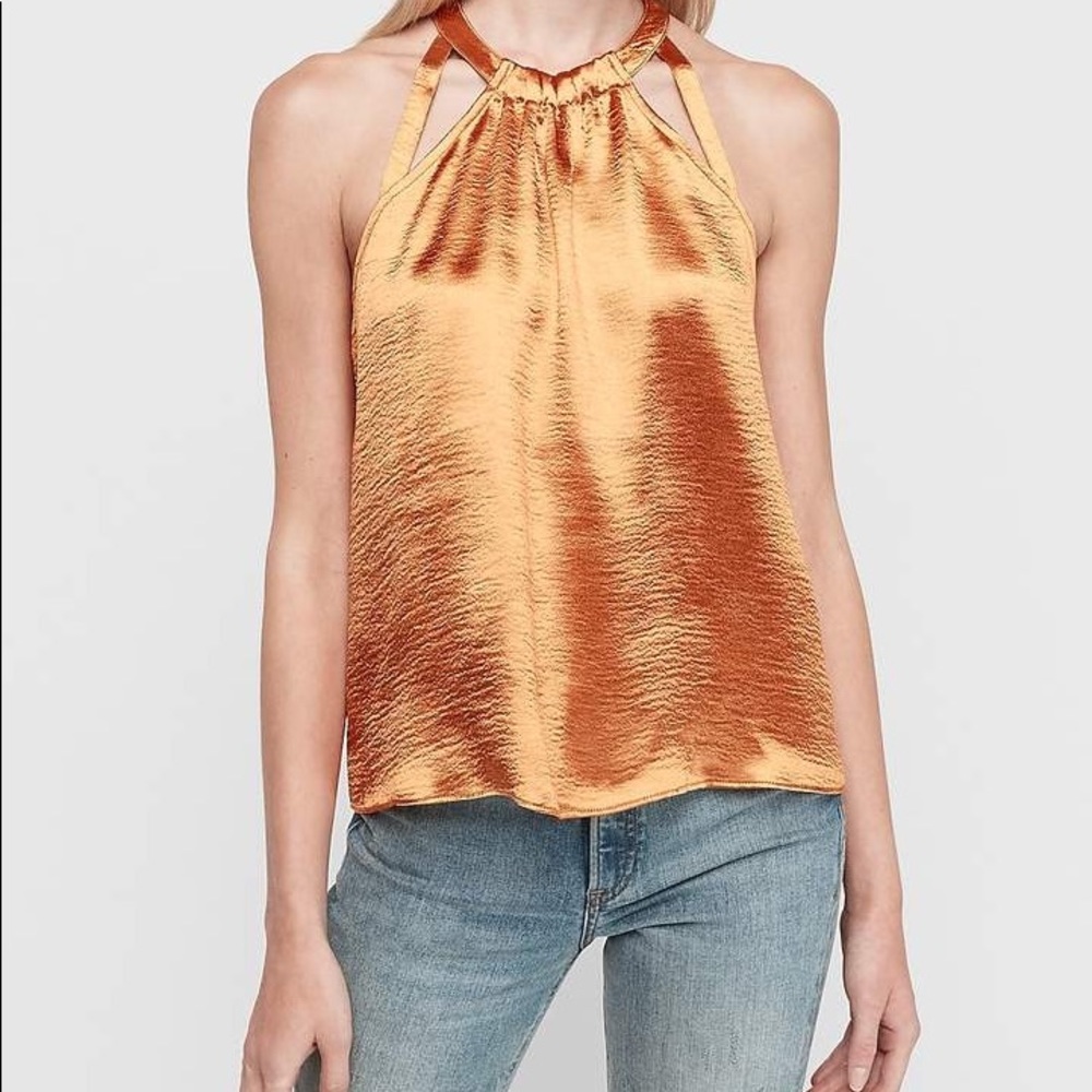 Express - Satin Cut-Out Tank - XS